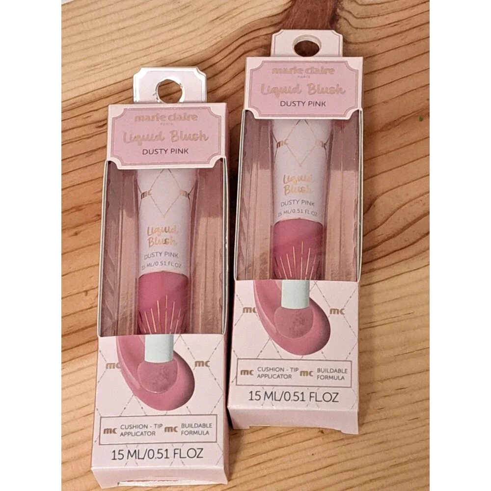 Marie Claire Liquid Blush Dusty Pink Bundle Of Two .51 FL OZ New In Box